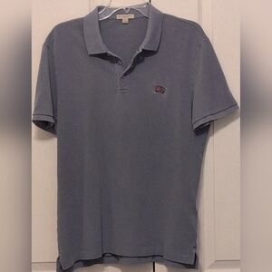 Burberry Brit Men's XL Slate Polo Shirt With Metal Knight Logo